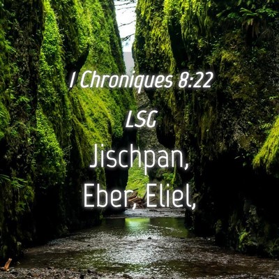 Picture 04 - 1 Chroniques 8:22 LSG - Jischpan, Eber, - Bible Verse Picture