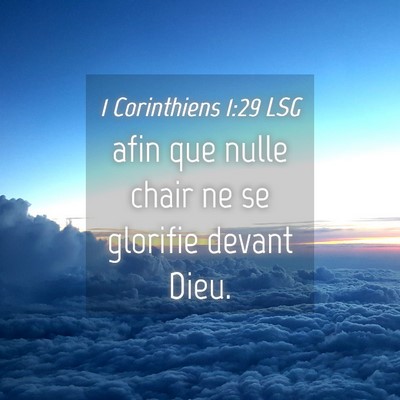 Picture 04 - 1 Corinthiens 1:29 LSG - afin que nulle chair ne se glorifie devant - Bible Verse Picture