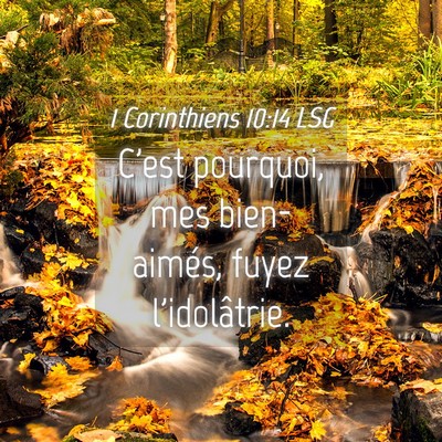 Picture 04 - 1 Corinthiens 10:14 LSG - C'est pourquoi, mes bien-aimés, fuyez - Bible Verse Picture