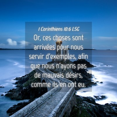 Picture 04 - 1 Corinthiens 10:6 LSG - Or, ces choses sont arrivées pour nous servir - Bible Verse Picture