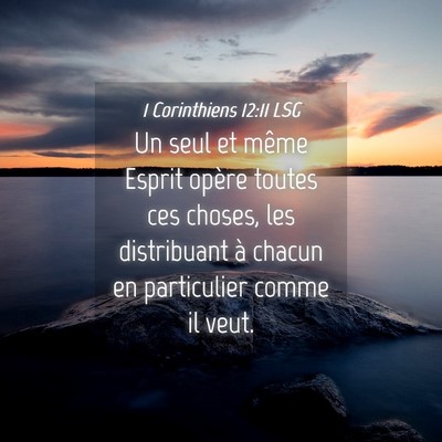 Picture 04 - 1 Corinthiens 12:11 LSG - Un seul et même Esprit opère toutes ces choses, - Bible Verse Picture