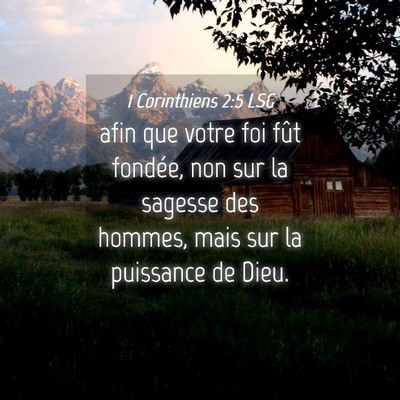 Picture 04 - 1 Corinthiens 2:5 LSG - afin que votre foi fût fondée, non sur la - Bible Verse Picture
