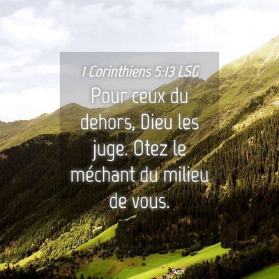 Picture 04 - 1 Corinthiens 5:13 LSG - Pour ceux du dehors, Dieu les juge. Otez le - Bible Verse Picture