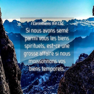 Picture 04 - 1 Corinthiens 9:11 LSG - Si nous avons semé parmi vous les biens - Bible Verse Picture