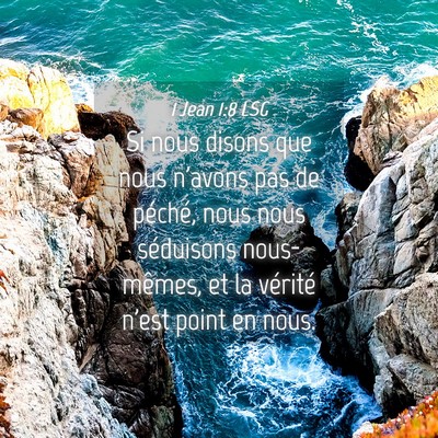 Picture 04 - 1 Jean 1:8 LSG - Si nous disons que nous n'avons pas de péché, - Bible Verse Picture