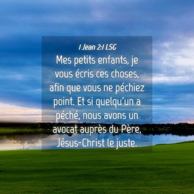 Picture 04 - 1 Jean 2:1 LSG - Mes petits enfants, je vous écris ces choses, - Bible Verse Picture