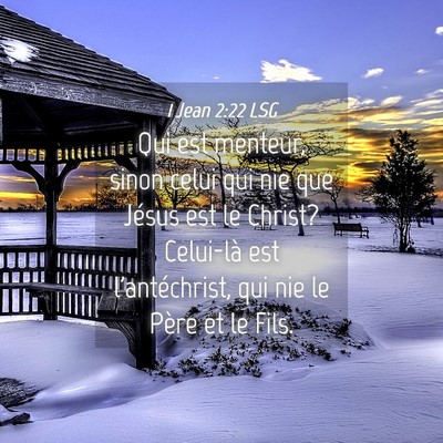 Picture 04 - 1 Jean 2:22 LSG - Qui est menteur, sinon celui qui nie que Jésus - Bible Verse Picture