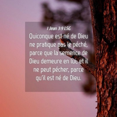 Picture 04 - 1 Jean 3:9 LSG - Quiconque est né de Dieu ne pratique pas le - Bible Verse Picture