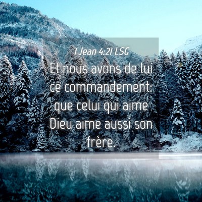 Picture 04 - 1 Jean 4:21 LSG - Et nous avons de lui ce commandement: que celui - Bible Verse Picture