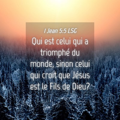 Picture 04 - 1 Jean 5:5 LSG - Qui est celui qui a triomphé du monde, sinon - Bible Verse Picture