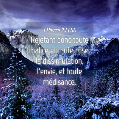 Picture 04 - 1 Pierre 2:1 LSG - Rejetant donc toute malice et toute ruse, la - Bible Verse Picture