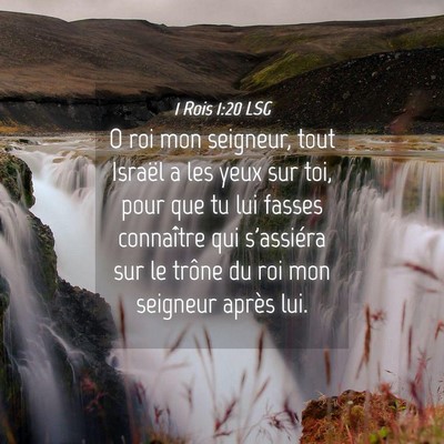 Picture 04 - 1 Rois 1:20 LSG - O roi mon seigneur, tout Israël a les yeux sur - Bible Verse Picture