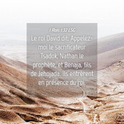 Picture 04 - 1 Rois 1:32 LSG - Le roi David dit: Appelez-moi le sacrificateur - Bible Verse Picture