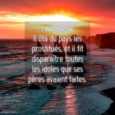 Picture 04 - 1 Rois 15:12 LSG - Il ôta du pays les prostitués, et il fit - Bible Verse Picture