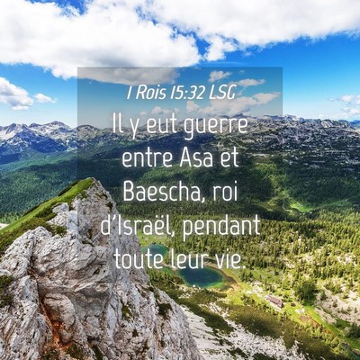 Picture 04 - 1 Rois 15:32 LSG - Il y eut guerre entre Asa et Baescha, roi - Bible Verse Picture