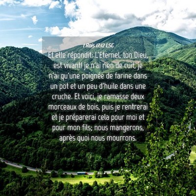 Picture 04 - 1 Rois 17:12 LSG - Et elle répondit: L'Eternel, ton Dieu, est - Bible Verse Picture