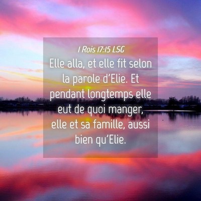 Picture 04 - 1 Rois 17:15 LSG - Elle alla, et elle fit selon la parole d'Elie. Et - Bible Verse Picture