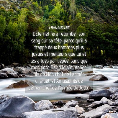 Picture 04 - 1 Rois 2:32 LSG - L'Eternel fera retomber son sang sur sa tête, - Bible Verse Picture