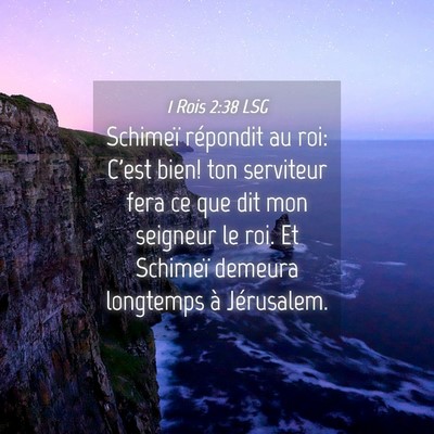 Picture 04 - 1 Rois 2:38 LSG - Schimeï répondit au roi: C'est bien! ton - Bible Verse Picture