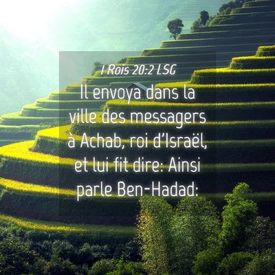 Picture 04 - 1 Rois 20:2 LSG - Il envoya dans la ville des messagers à Achab, - Bible Verse Picture
