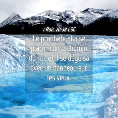 Picture 04 - 1 Rois 20:38 LSG - Le prophète alla se placer sur le chemin du roi, - Bible Verse Picture