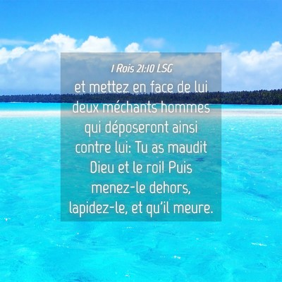 Picture 04 - 1 Rois 21:10 LSG - et mettez en face de lui deux méchants hommes - Bible Verse Picture
