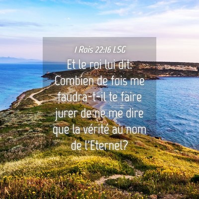 Picture 04 - 1 Rois 22:16 LSG - Et le roi lui dit: Combien de fois me faudra-t-il - Bible Verse Picture