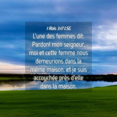 Picture 04 - 1 Rois 3:17 LSG - L'une des femmes dit: Pardon! mon seigneur, moi - Bible Verse Picture