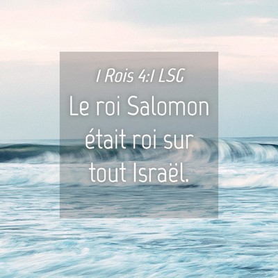 Picture 04 - 1 Rois 4:1 LSG - Le roi Salomon était roi sur tout - Bible Verse Picture