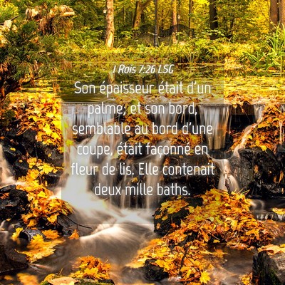 Picture 04 - 1 Rois 7:26 LSG - Son épaisseur était d'un palme; et son bord, - Bible Verse Picture