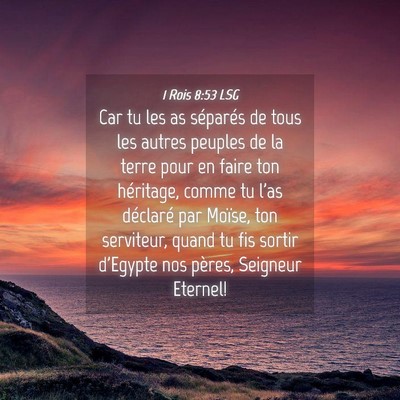 Picture 04 - 1 Rois 8:53 LSG - Car tu les as séparés de tous les autres - Bible Verse Picture