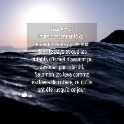 Picture 04 - 1 Rois 9:21 LSG - leurs descendants qui étaient restés après eux - Bible Verse Picture