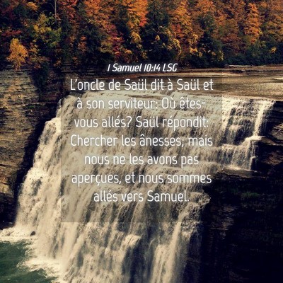 Picture 04 - 1 Samuel 10:14 LSG - L'oncle de Saül dit à Saül et à son - Bible Verse Picture