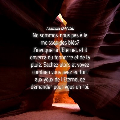 Picture 04 - 1 Samuel 12:17 LSG - Ne sommes-nous pas à la moisson des blés? - Bible Verse Picture