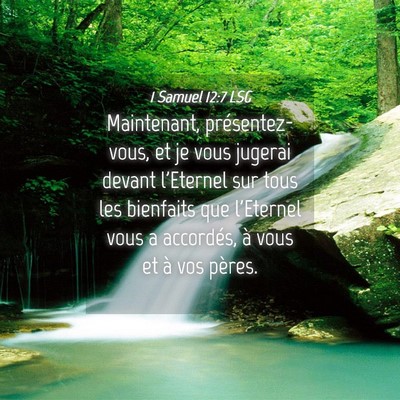 Picture 04 - 1 Samuel 12:7 LSG - Maintenant, présentez-vous, et je vous jugerai - Bible Verse Picture