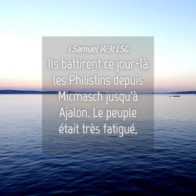 Picture 04 - 1 Samuel 14:31 LSG - Ils battirent ce jour-là les Philistins depuis - Bible Verse Picture