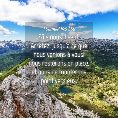 Picture 04 - 1 Samuel 14:9 LSG - S'ils nous disent: Arrêtez, jusqu'à ce que nous - Bible Verse Picture