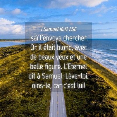 Picture 04 - 1 Samuel 16:12 LSG - Isaï l'envoya chercher. Or il était blond, avec - Bible Verse Picture