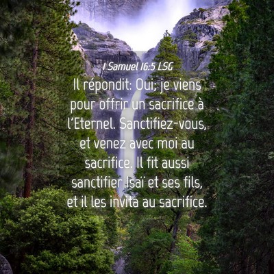Picture 04 - 1 Samuel 16:5 LSG - Il répondit: Oui; je viens pour offrir un - Bible Verse Picture