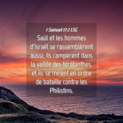 Picture 04 - 1 Samuel 17:2 LSG - Saül et les hommes d'Israël se rassemblèrent - Bible Verse Picture