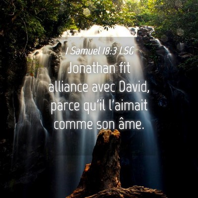 Picture 04 - 1 Samuel 18:3 LSG - Jonathan fit alliance avec David, parce qu'il - Bible Verse Picture