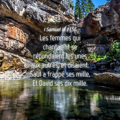Picture 04 - 1 Samuel 18:7 LSG - Les femmes qui chantaient se répondaient les - Bible Verse Picture