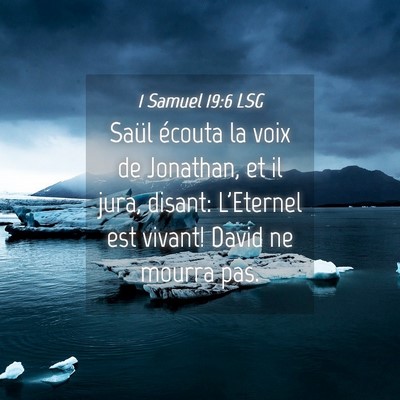 Picture 04 - 1 Samuel 19:6 LSG - Saül écouta la voix de Jonathan, et il jura, - Bible Verse Picture