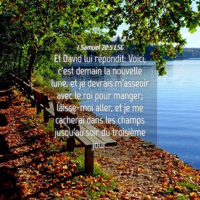 Picture 04 - 1 Samuel 20:5 LSG - Et David lui répondit: Voici, c'est demain la - Bible Verse Picture