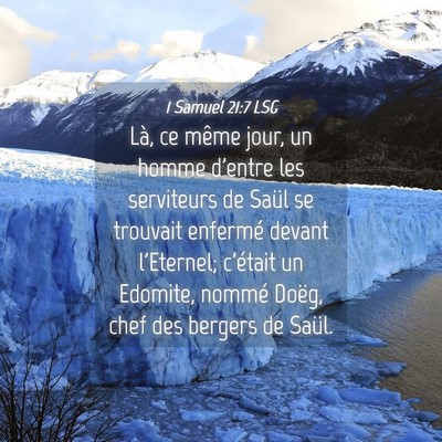 Picture 04 - 1 Samuel 21:7 LSG - Là, ce même jour, un homme d'entre les - Bible Verse Picture