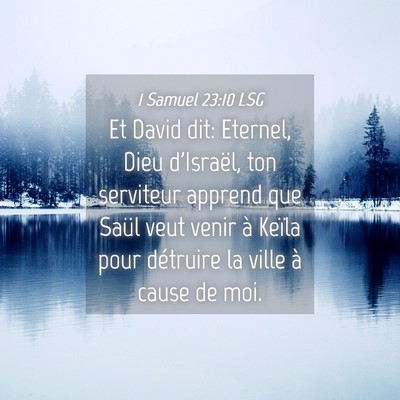 Picture 04 - 1 Samuel 23:10 LSG - Et David dit: Eternel, Dieu d'Israël, ton - Bible Verse Picture