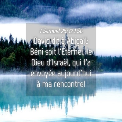 Picture 04 - 1 Samuel 25:32 LSG - David dit à Abigaïl: Béni soit l'Eternel, le - Bible Verse Picture