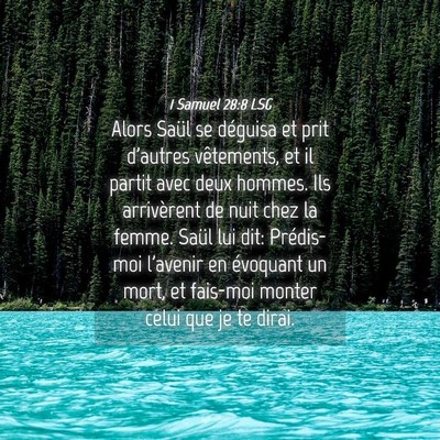 Picture 04 - 1 Samuel 28:8 LSG - Alors Saül se déguisa et prit d'autres - Bible Verse Picture