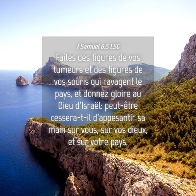Picture 04 - 1 Samuel 6:5 LSG - Faites des figures de vos tumeurs et des figures - Bible Verse Picture
