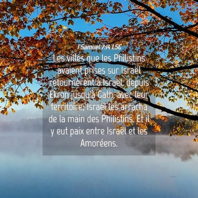 Picture 04 - 1 Samuel 7:14 LSG - Les villes que les Philistins avaient prises sur - Bible Verse Picture